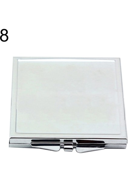 8 Mini Kare Makyaj Aynası Taşınabilir El Aynası Çift Taraflı Makyaj Makyaj Masası Aynası Katlanabilir Kompakt Ayna Cep Kozmetik Ayna (Yurt Dışından)