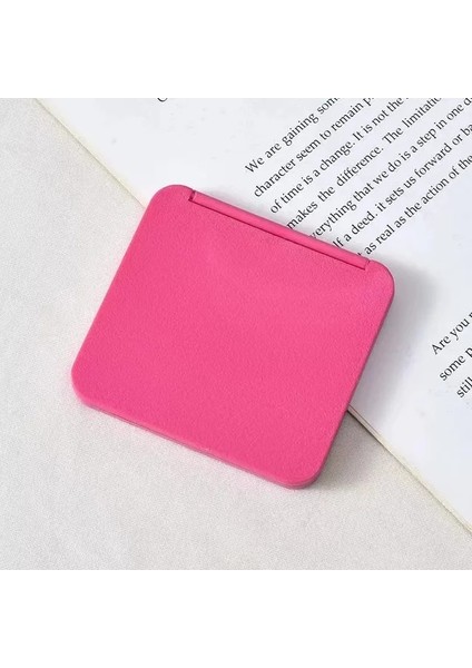 Kırmızı Katlanabilir Makyaj Aynası Mini Kare Makyaj Makyaj Aynası Taşınabilir El Aynaları Çift Taraflı Kompakt Ayna Cep Kozmetik Ayna (Yurt Dışından)