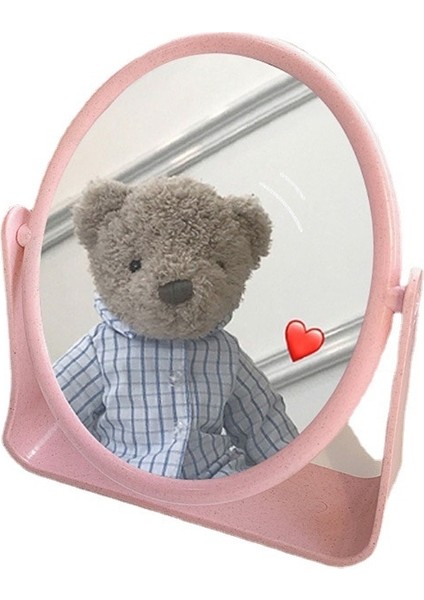 Pembe Yuvarlak Şekil Makyaj Aynası Ahşap Bayanlar Makyaj Masaüstü Dönen Ahşap Ayna Birleştirin Dikdörtgen Şekli Kozmetik Çift Taraflı Ayna (Yurt Dışından) modelleri