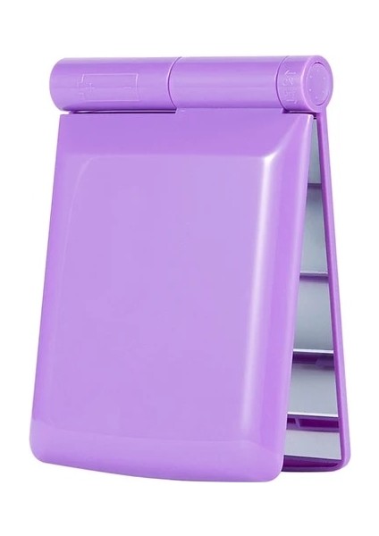 Mor Lambalar Kadın Katlanabilir Makyaj Aynaları 1 Adet 8 LED Işıkları Bayan Kozmetik El Katlanır Taşınabilir Kompakt Cep Aynası (Yurt Dışından)