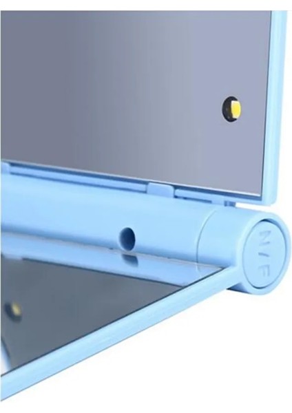 Mor Lambalar Kadın Katlanabilir Makyaj Aynaları 1 Adet 8 LED Işıkları Bayan Kozmetik El Katlanır Taşınabilir Kompakt Cep Aynası (Yurt Dışından) fiyatları