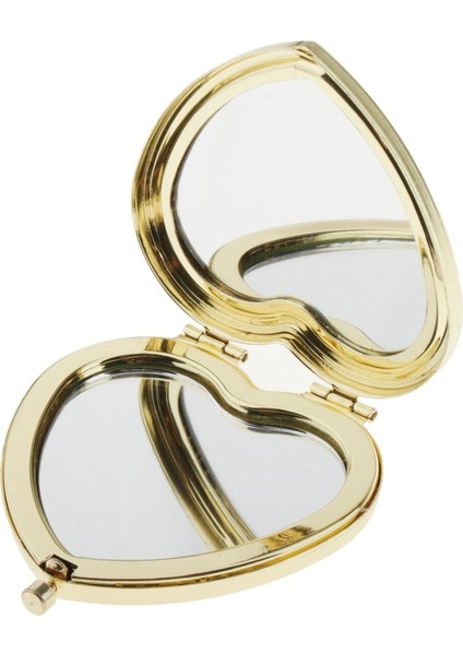 Bronz Kadın Çift Taraflı Seyahat Kompakt Ayarlanabilir Ayna Büyütülmüş Dıy Makyaj Aynası (Yurt Dışından)