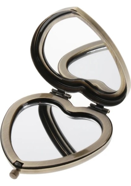 Bronz Kadın Çift Taraflı Seyahat Kompakt Ayarlanabilir Ayna Büyütülmüş Dıy Makyaj Aynası (Yurt Dışından) fiyatları