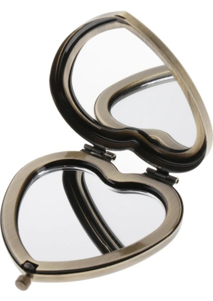 Bronz Kadın Çift Taraflı Seyahat Kompakt Ayarlanabilir Ayna Büyütülmüş Dıy Makyaj Aynası (Yurt Dışından) indirimleri