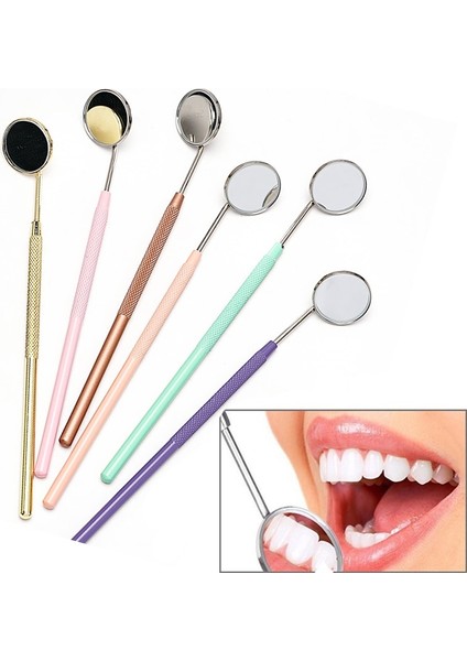 Gökkuşağı Paslanmaz Çelik Diş Laboratuvarı Ağız Aynası 16 cm Ağız Hijyeni Bakım Aracı Ayrılabilir Diş Hekimi Kliniği Diş Beyazlatma Muayene Aynası (Yurt Dışından) modelleri