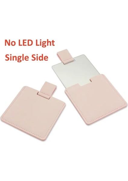 LED 6 LED Makyaj Aynası Işıklı 1x 2x Büyüteç Küçük Cep Taşınabilir Seyahat Pembe Siyah Beyaz Katlanabilir Kozmetik Makyaj Aynaları (Yurt Dışından)