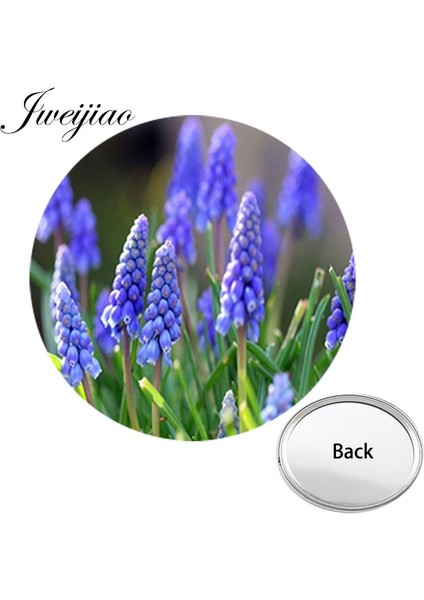 FS31 Youhaken Şebboy Çiçek Resimleri Baskılı Mini Yuvarlak Tek Tarafı Düz Cep Aynası Kompakt Taşınabilir Makyaj Vanity El Aynaları (Yurt Dışından)