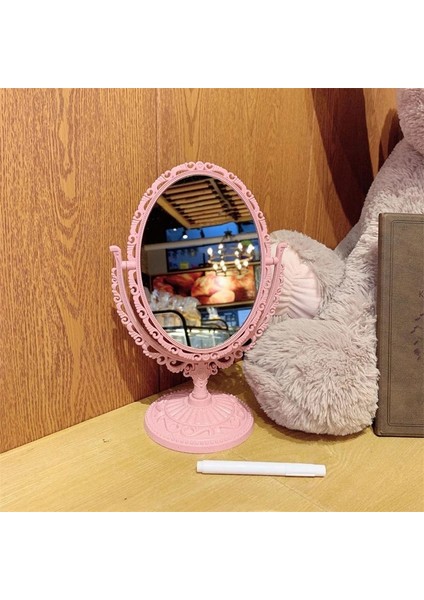 Mavi Oval Kozmetik Kalp Şeklinde Ayna Fonksiyonel Dayanıklı Masa Tipi Vintage Avrupa Tarzı Makyaj Aynası Makyaj Cep Kompakt Aynalar (Yurt Dışından) modelleri