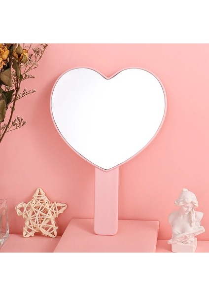 Pk El Makyaj Aynası Kalp Şeklinde Makyaj Makyaj Masası Aynası Spa Salonu Kompakt Aynalar Kadınlar Için Kozmetik Ayna (Yurt Dışından)