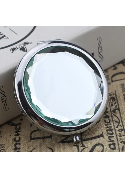 1 Kozmetik Büyüteç Cep Kompakt Çift Taraflı Katlanır Yüksek Dereceli Yuvarlak Metal Makyaj Çanta Seyahat Ba Için Küçük Ayna Cricle (Yurt Dışından)