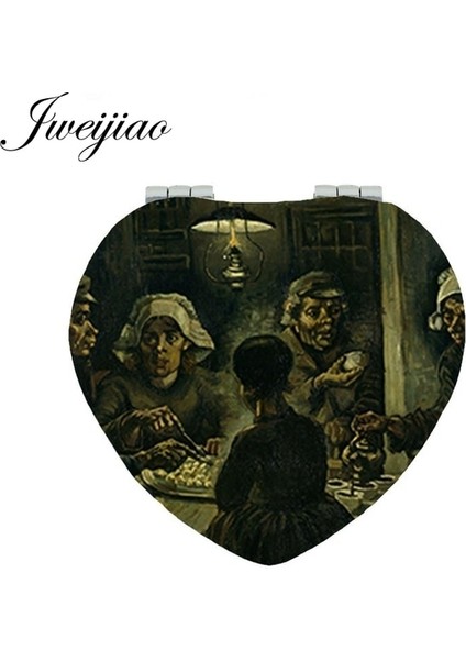 ZZ79 Jweıjıao Van Gogh Başyapıtı Ayçiçeği Ünlü Tablolar Yıldızlı Gece Kadınlar Için Taşınabilir Ayna Güzellik Sağlık ZZ75 (Yurt Dışından)