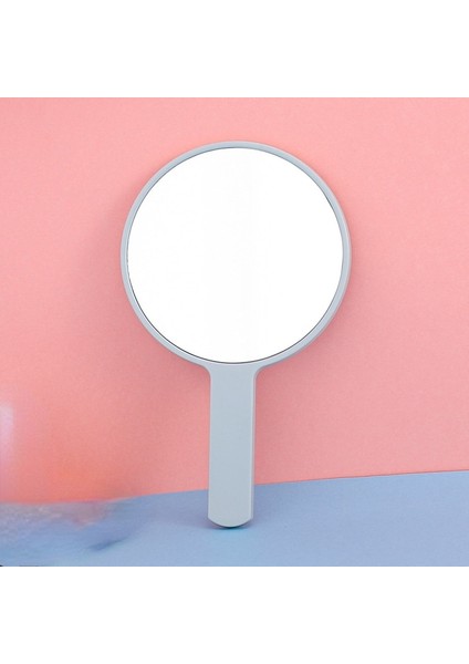 Mavi Sevimli Yuvarlak Küçük Ayna Kore Versiyonu Taşınabilir El Makyaj Aynası Reklam Hediye Ayna Kolu Ayna Makyaj Araçları (Yurt Dışından)