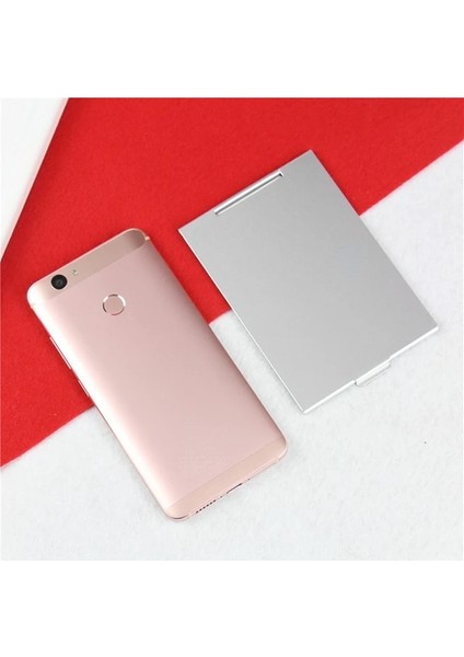 E-115X80MM Alüminyum Katlanır Ayna Cep Mini Taşınabilir Makyaj Aynaları Seyahat El Küçük Ayna Vanity Katlanabilir Kompakt Kozmetik Araçları (Yurt Dışından)