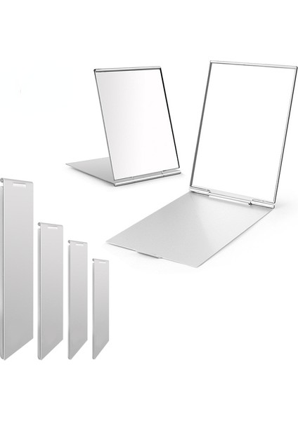 E-115X80MM Alüminyum Katlanır Ayna Cep Mini Taşınabilir Makyaj Aynaları Seyahat El Küçük Ayna Vanity Katlanabilir Kompakt Kozmetik Araçları (Yurt Dışından) indirimleri