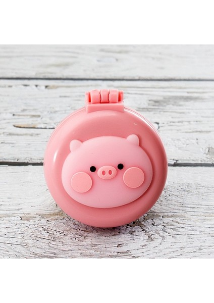 Pembe Domuz Pembe Çilek Katlanır Hava Yastığı Aynalı Taraklar Kompakt Cep Boyutu Seyahat Saç Fırçası Kozmetik Aynalar Kafa Masajı Rahatlatıcı (Yurt Dışından)