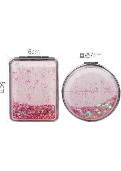 Set B Quicksand Ayna Çift Taraflı Makyaj Aynası Taşınabilir Mini Ayna Ins Katlanabilir Öğrenci Taşınabilir Küçük Yuvarlak Ayna Kore Versiyonu (Yurt Dışından) indirimleri