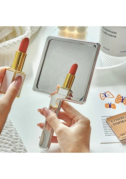 Beyaz Baskı Elektroliz El Makyaj Aynası Ev Ins Cam Çocuk Taşınabilir Retro El Ayna Kolu Ayna (Yurt Dışından) fırsatları