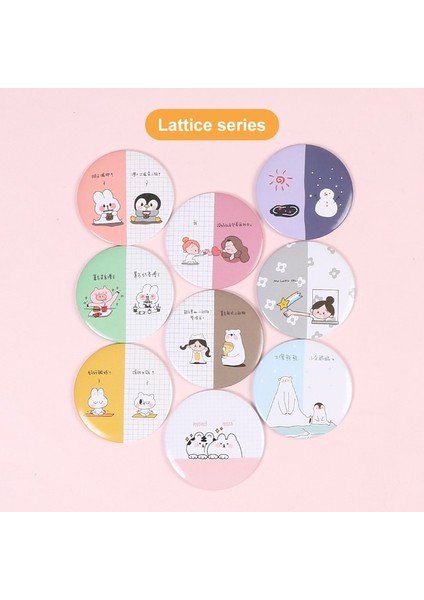 06 1 Adet Rastgele Karikatür Basit Makyaj Aynası Sevimli Cep Taşınabilir Seyahat Makyaj Küçük Yuvarlak Ayna Mini Makyaj Aynaları Kadınlar Için (Yurt Dışından)