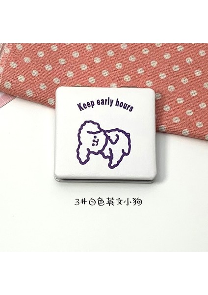 3 Karikatür Taşınabilir Çift Taraflı Pu Küçük Ayna Öğrenci Makyaj Aynası Sevimli Küçük Ayı Kozmetik Ayna Kadın Kozmetik Araçları (Yurt Dışından)