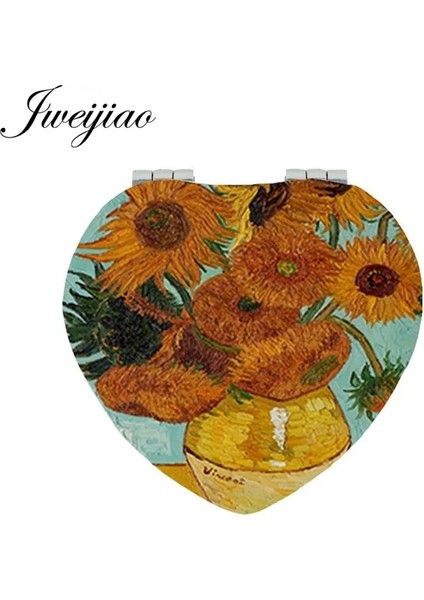ZZ75 Jweıjıao Van Gogh Başyapıtı Ayçiçeği Ünlü Tablolar Yıldızlı Gece Kadınlar Için Taşınabilir Ayna Güzellik Sağlık ZZ75 (Yurt Dışından)