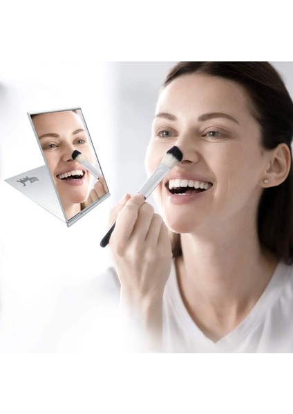 10X6.8CM Kedi Yeni Stil Taşınabilir Katlanır Ayna, Ultra Ince Dayanıklı Makyaj Aynası, Seyahat Için Küçük Masa Aynası, Alüminyum Kabuk, 4 Boyut (Yurt Dışından) fırsatları