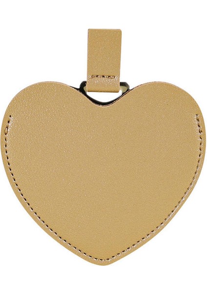 Kalp Şampanya 1 Pc Metal Ultra-Ince Mini Makyaj Aynası Taşınabilir Paslanmaz Çelik Kompakt Cep El Kişiselleştirilmiş Güzellik Kozmetik Aynalar Hediye (Yurt Dışından)