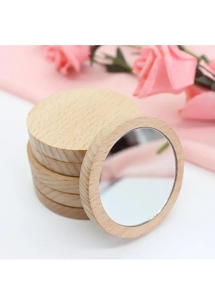 12MM Ahşap Küçük Yuvarlak Ayna Taşınabilir Cep Hd Ayna Ahşap Mini Makyaj Aynası Makyaj Aynası (Yurt Dışından) fiyatları