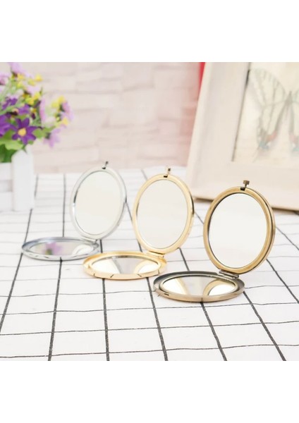 Bronz Taşınabilir Katlanır Ayna Mini Kompakt Paslanmaz Çelik Metal Makyaj Kozmetik Cep Aynası Makyaj Aynaları Güzellik Aksesuarları (Yurt Dışından) modelleri