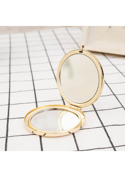 Bronz Taşınabilir Katlanır Ayna Mini Kompakt Paslanmaz Çelik Metal Makyaj Kozmetik Cep Aynası Makyaj Aynaları Güzellik Aksesuarları (Yurt Dışından) fırsatları