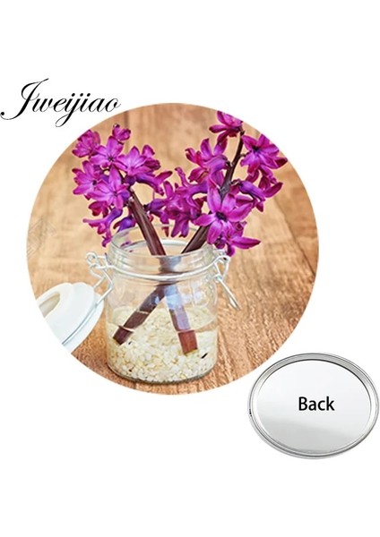 FS45 Youhaken Şebboy Çiçek Resimleri Baskılı Mini Yuvarlak Tek Tarafı Düz Cep Aynası Kompakt Taşınabilir Makyaj Vanity El Aynaları (Yurt Dışından)