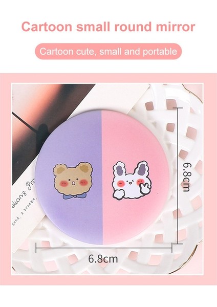 C 1 Adet Rastgele 1 Adet Karikatür Mini Taşınabilir Küçük Ayna Cam Makyaj Aynası 2.76 Inç Dıy Sanat Dekorları Hatıra Cep Hediyeler Makyaj Cilt Bakımı Aracı (Yurt Dışından) indirimleri
