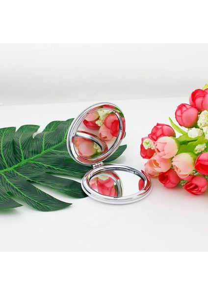 J251 Youhaken Güzel Çiçek Sanat Resim Makyaj Aynası Mini Yuvarlak Katlanır Kompakt Renkli Fotoğraf Baskı Pu Deri Cep Aynası (Yurt Dışından) indirimleri