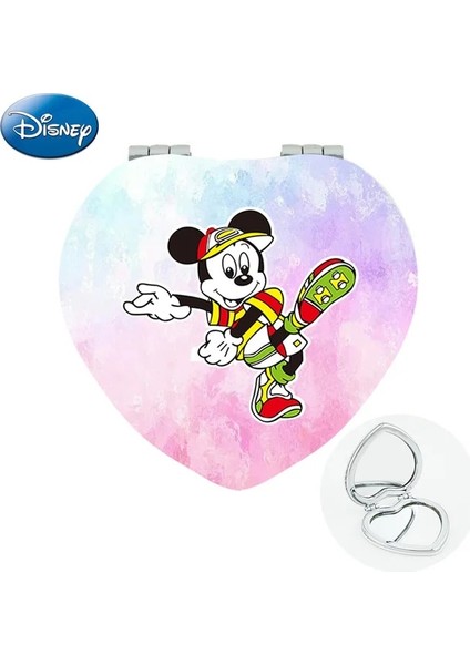 MIK480 Disney Pembe Arka Plan Minnie Mouse Makyaj Aynaları 2022 Tek Marka Mağaza Karikatür Fotoğrafları Kalp Şekli Kızın Aynası MIK470 (Yurt Dışından)