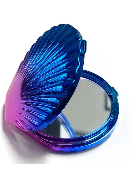 Şerit ve Mavi Kabuk Şeklinde Kozmetik Ayna, Lüks Şerit El Aynası 1 Alana 1 Bedava Makyaj Aynası (Yurt Dışından) fırsatları