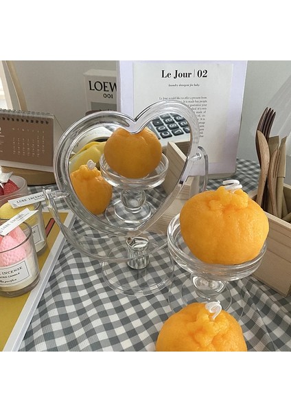 Beyaz Akrilik Çift Taraflı Kalp Şeklinde Makyaj Aynası Dönebilen Masaüstü Standı Masa Kompakt Ayna Dresser 3 Renk (Yurt Dışından) fırsatları