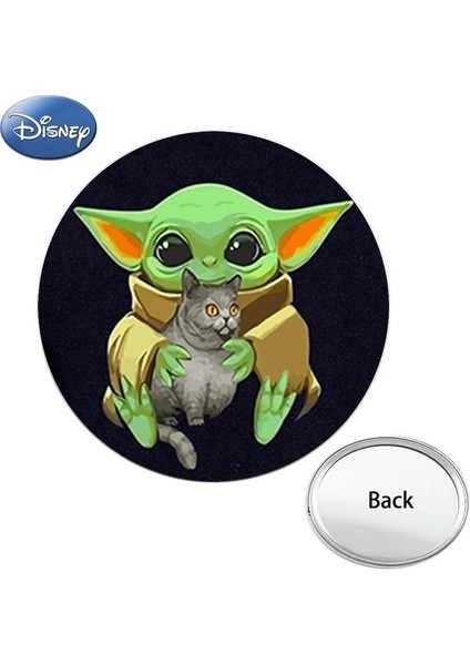 BY125 Disney Star Wars Bebek Yoda Mini Cep Aynası Tek Taraflı Kompakt Taşınabilir Makyaj Seyahat Çantası Aynalar Ultra-Ince BY117 (Yurt Dışından)