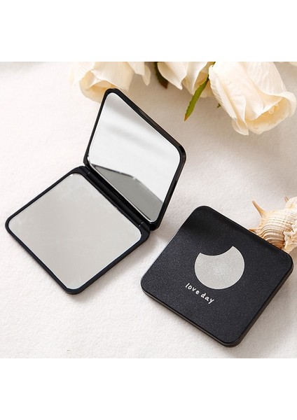 Ay Çift Taraflı Mini Katlanır Makyaj Aynası Taşınabilir 2 Yüzlü Kare Kozmetik Ayna Seyahat Için Kompakt Cepler Ayna Bayan Hediyeler (Yurt Dışından)