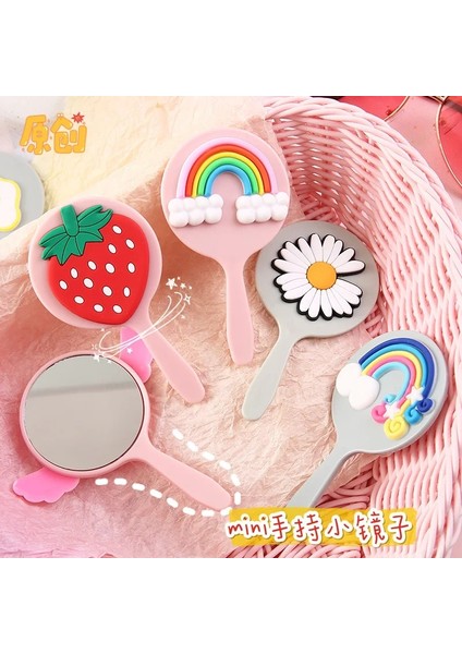 Stil 4 Mini Yaratıcı Karikatür Taşınabilir Makyaj Aynası Ins Rüzgar Sevimli Kız Makyaj Tatlı Taşınabilir El Ayna Trompet Makyaj Aynası (Yurt Dışından) fiyatları