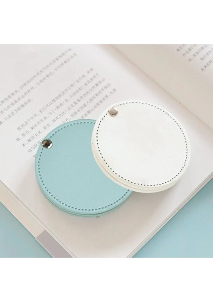 Turuncu Taşınabilir Pu Kozmetik Ayna Mini Yuvarlak Makyaj Aynası Katlanır Cep Kompakt Ayna Seyahat Aksesuarları (Yurt Dışından) indirimleri