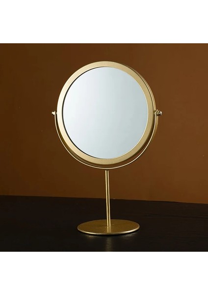 BLACK-19X28X10CM Makyaj Aynası Işık Lüks Retro Avrupa Metal Altın Ev Masaüstü Masaüstü Kare Yuvarlak Ayna Ayna Yurt Makyaj Aynası (Yurt Dışından) indirimleri