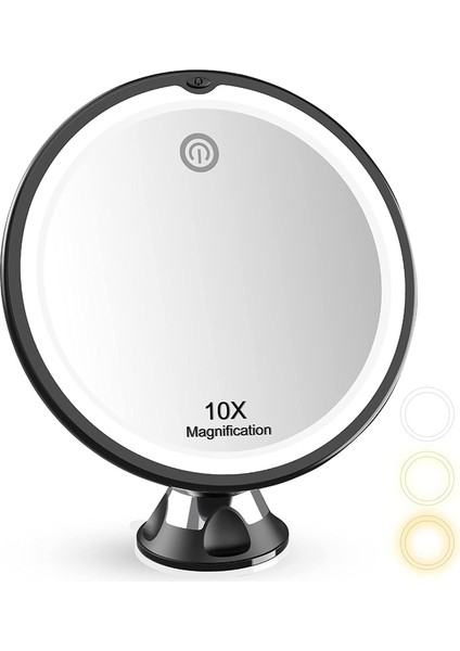 Öğe 02 10X LED Işıklı Büyüteç Makyaj Aynası 360 Derece Dönen Kozmetik Vanity Makyaj Aynası Vantuz Banyo Duş Aynası (Yurt Dışından) fiyatları