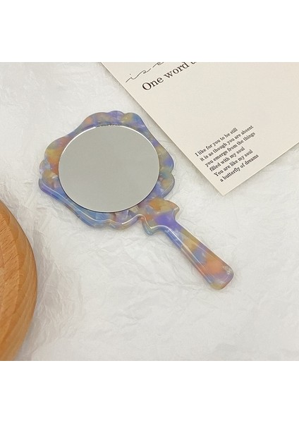 15 Yeni Sonbahar Kış Moda Retro Makyaj Aynası Kızlar Için Sevimli ve Tatlı Tarzı Asetat Makyaj Küçük Ayna (Yurt Dışından)