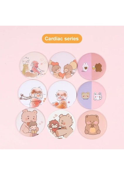 07 1 Adet Rastgele 1 Adet Karikatür Küçük Ayna Taşınabilir Makyaj Aynası 2.76 Inç Dıy Projeleri Için Taşınabilir Makyaj Cam Ayna Dekorasyon Festivali Hediye (Yurt Dışından)