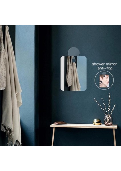 01 Tıraş Aynası Yüksek Kaliteli Duvar Asılı Taşınabilir Kadın Banyo Banyo Araçları Sissiz Ayna 17 cm x 13 cm Duş Akrilik 1 Adet (Yurt Dışından)