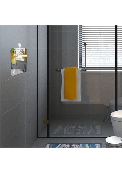 01 Tıraş Aynası Yüksek Kaliteli Duvar Asılı Taşınabilir Kadın Banyo Banyo Araçları Sissiz Ayna 17 cm x 13 cm Duş Akrilik 1 Adet (Yurt Dışından) indirimleri
