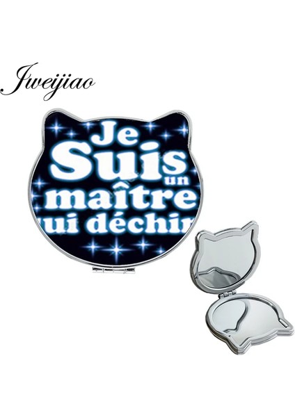 JE10 Youhaken Merci Süper Maitresse Büyüteç Makyaj Aynaları Fransız Harf Kelime Oyunu Dekorasyon Dıy Makyaj Masası Aynası Kadın CT319 (Yurt Dışından)