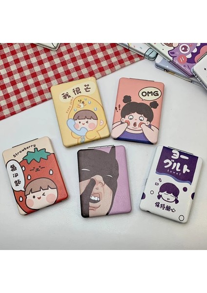 18 Karikatür Çift Taraflı Taşınabilir Ayna Sevimli Kawaii Makyaj Aynası Kozmetik Kızlar Ayna Katlanır Cep Kompakt Ayna (Yurt Dışından) indirimleri