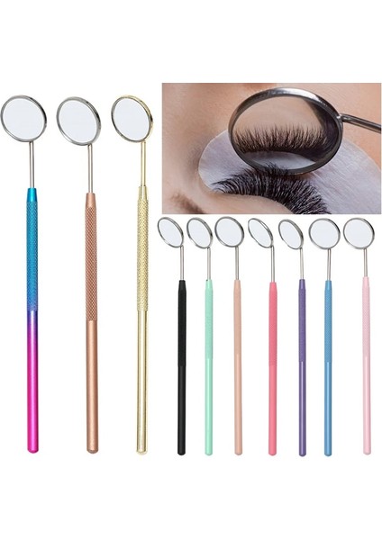 Mavi Paslanmaz Çelik 1 Adet Profesyonel Kirpik Uzatma Muayene Aynası Diş Temizleme Oral Kontrol Kaynağı Makyaj Aynası Güzellik Cilt Bakımı Aksesuarları (Yurt Dışından) fiyatları