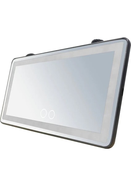 Beyaz Araba Güneşlik Makyaj Aynası Ekranda Dokunmatik ile Şarj Edilebilir Makyaj Aynası Kısılabilir (Yurt Dışından) modelleri