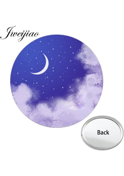 NS596 6 Youhaken Love The Galaxy Sanat Fotoğraf Bir Tarafı Mini Cep Aynası Yıldız Stargazer Taşınabilir Makyaj Vanity El Seyahat Çanta Ayna (Yurt Dışından)